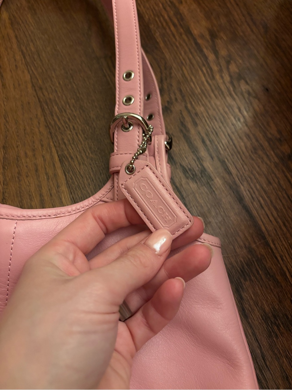 Coach Pink Leather Shoulder Hobo - Picture 2 of 4